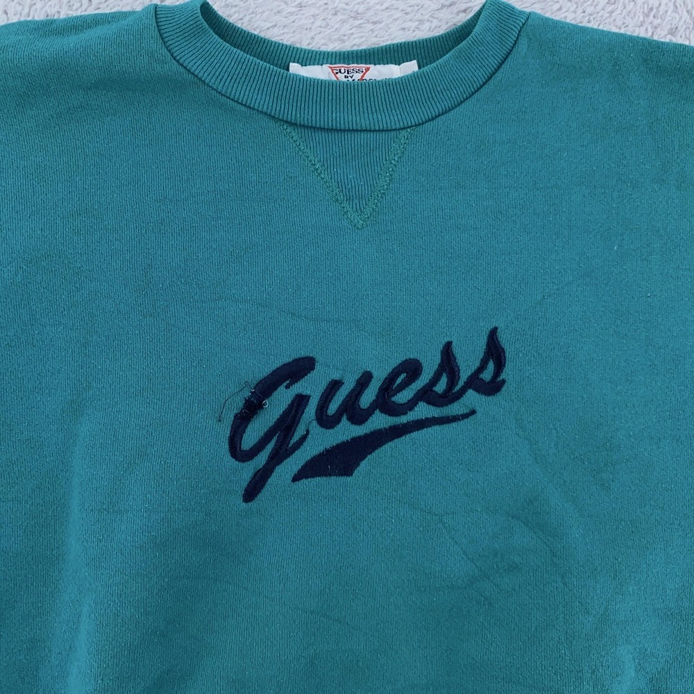 Vintage 90s Guess Embroidered Sweatshirt Mens S Crewneck Georges Marciano USA
